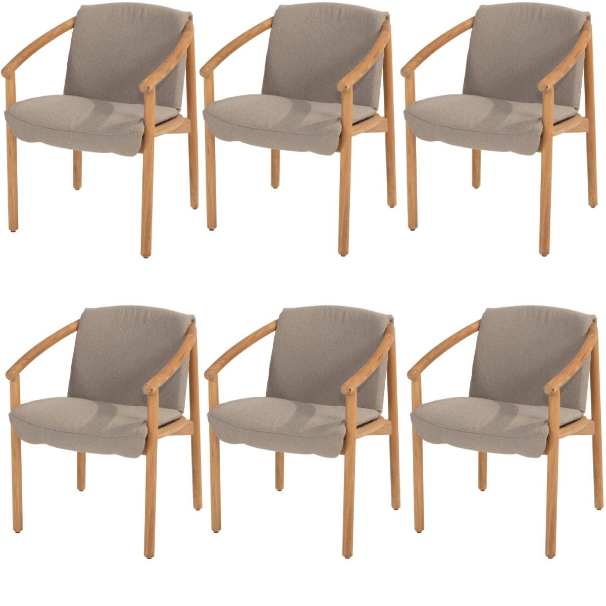 4 Seasons Outdoor Tess dining tuinstoel teak  set van 6