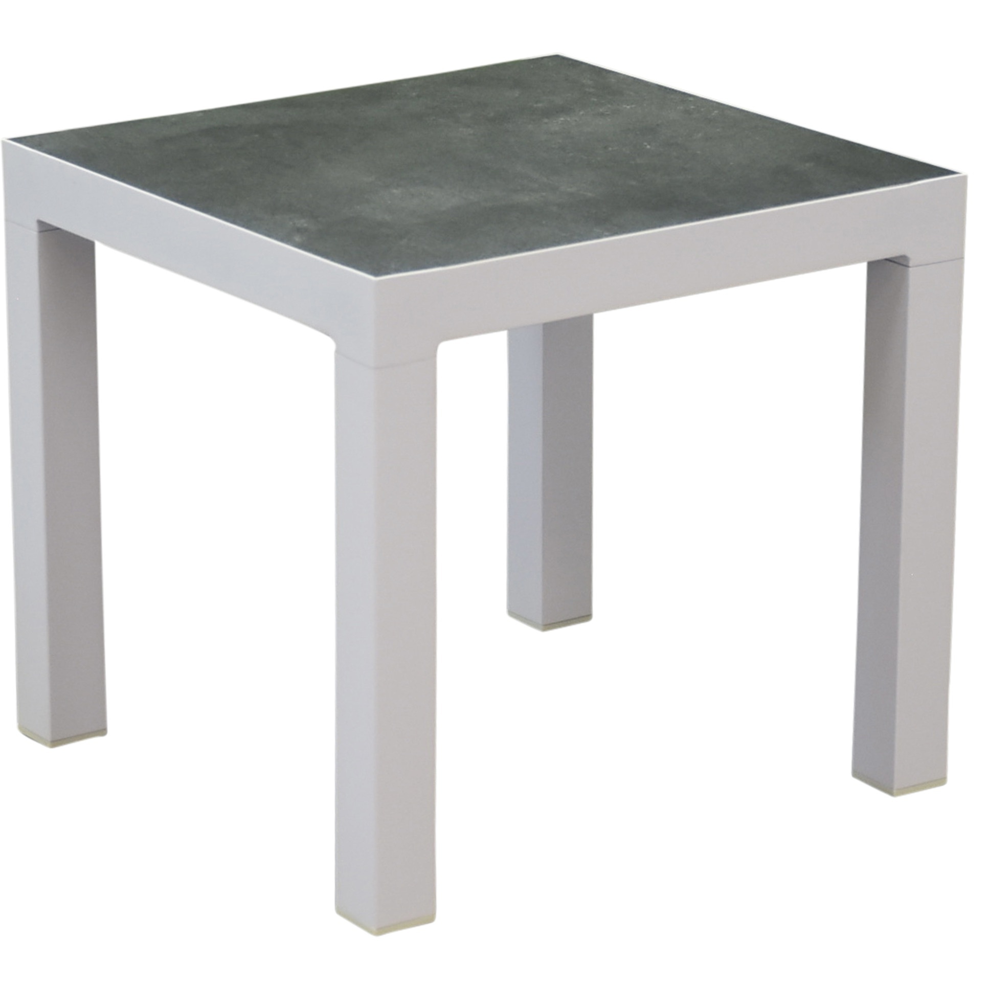 AVH-Collectie Malaga bijzettafel 50x50xH46 cm aluminium wit