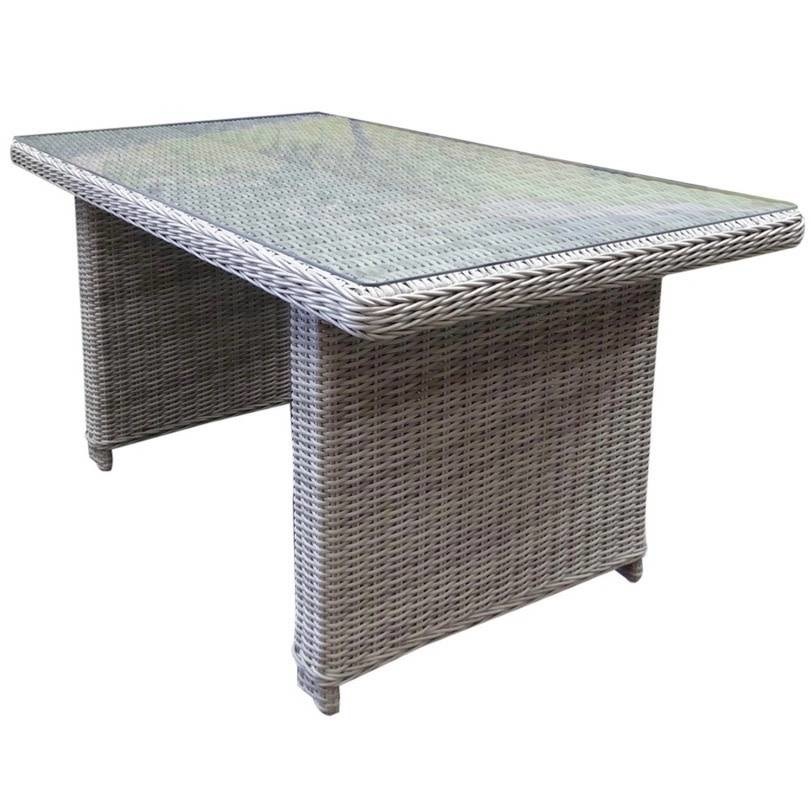 AVH-Collectie Bilbao lounge-diningtafel 140x80xH70 cm wit grijs