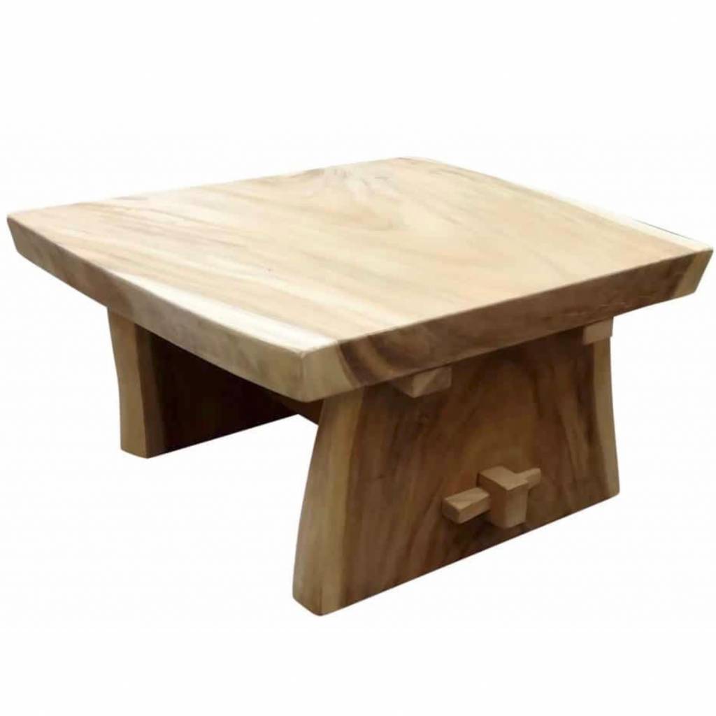 AVH-Collectie Boomstamtafel 90x90xH49 cm– bladdikte 8 cm