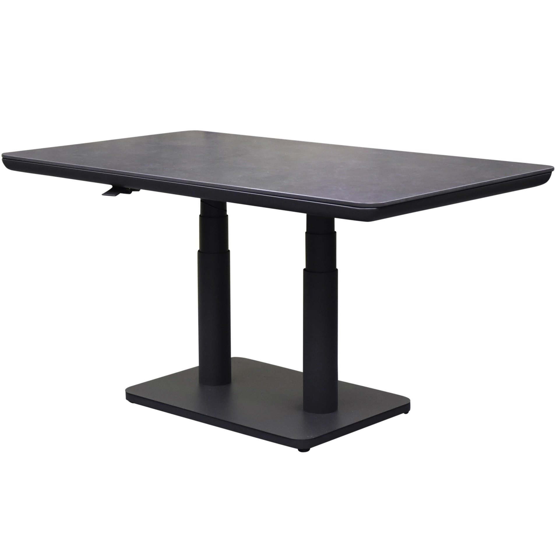 AVH-Collectie Nevada in hoogte verstelbare lounge diningtafel 140x80xH51-72cm antraciet