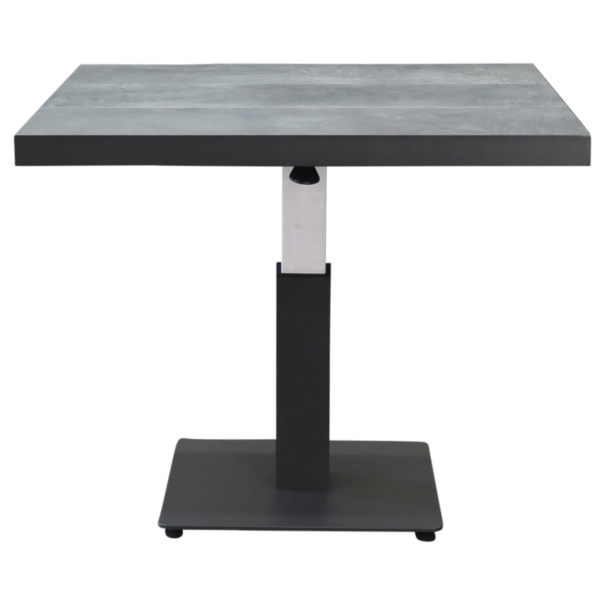 AVH-Collectie San Sebastian lounge dining tuintafel 90x90xH49,5-H74,5 cm in hoogte verstelbaar keramisch antraciet
