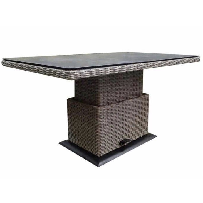AVH-Collectie Miami lounge-diningtafel 130x75xH47-71 cm in hoogte verstelbaar grijs
