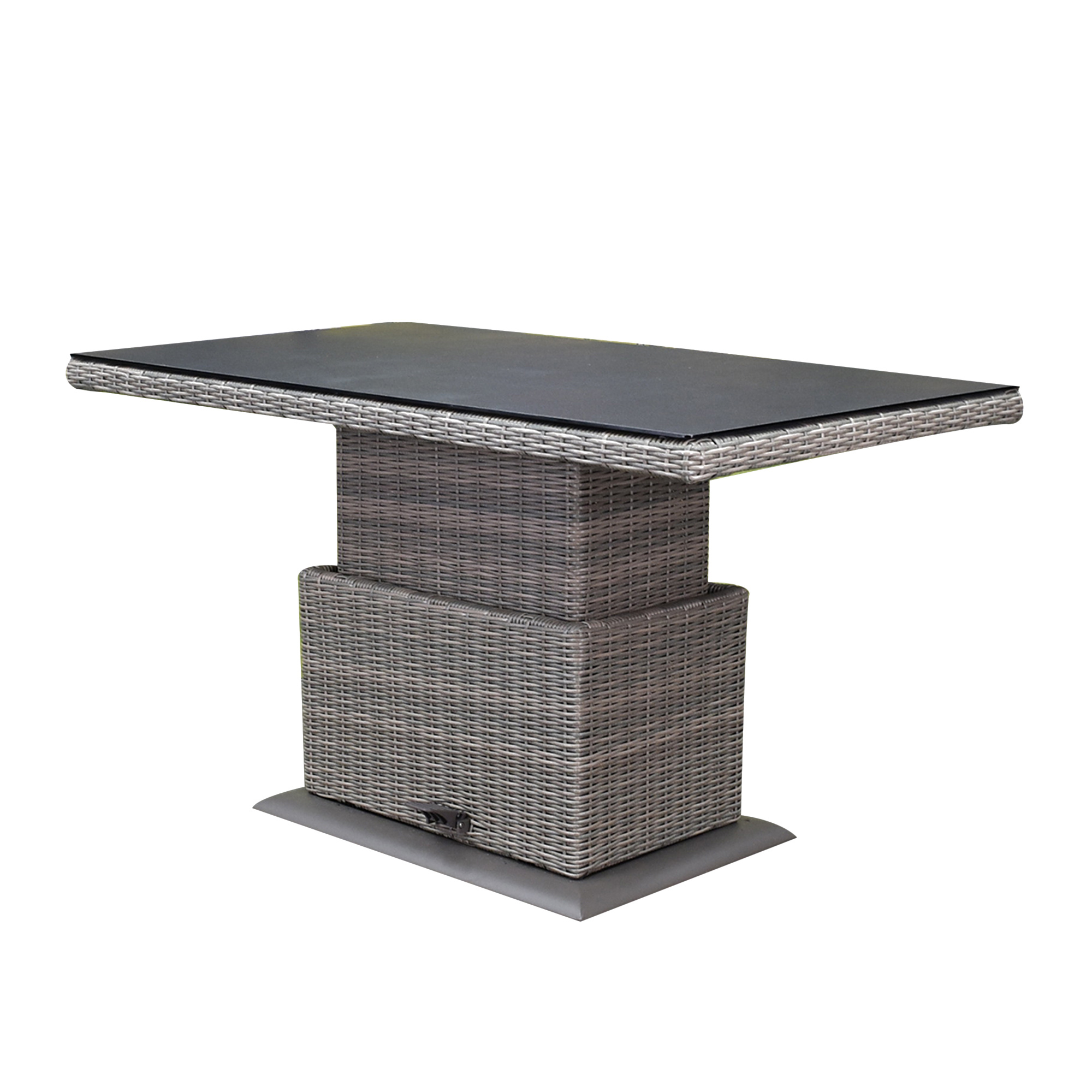 AVH-Collectie Miami–Florida lounge-diningtafel 140x85xH47-71 cm in hoogte verstelbaar grijs