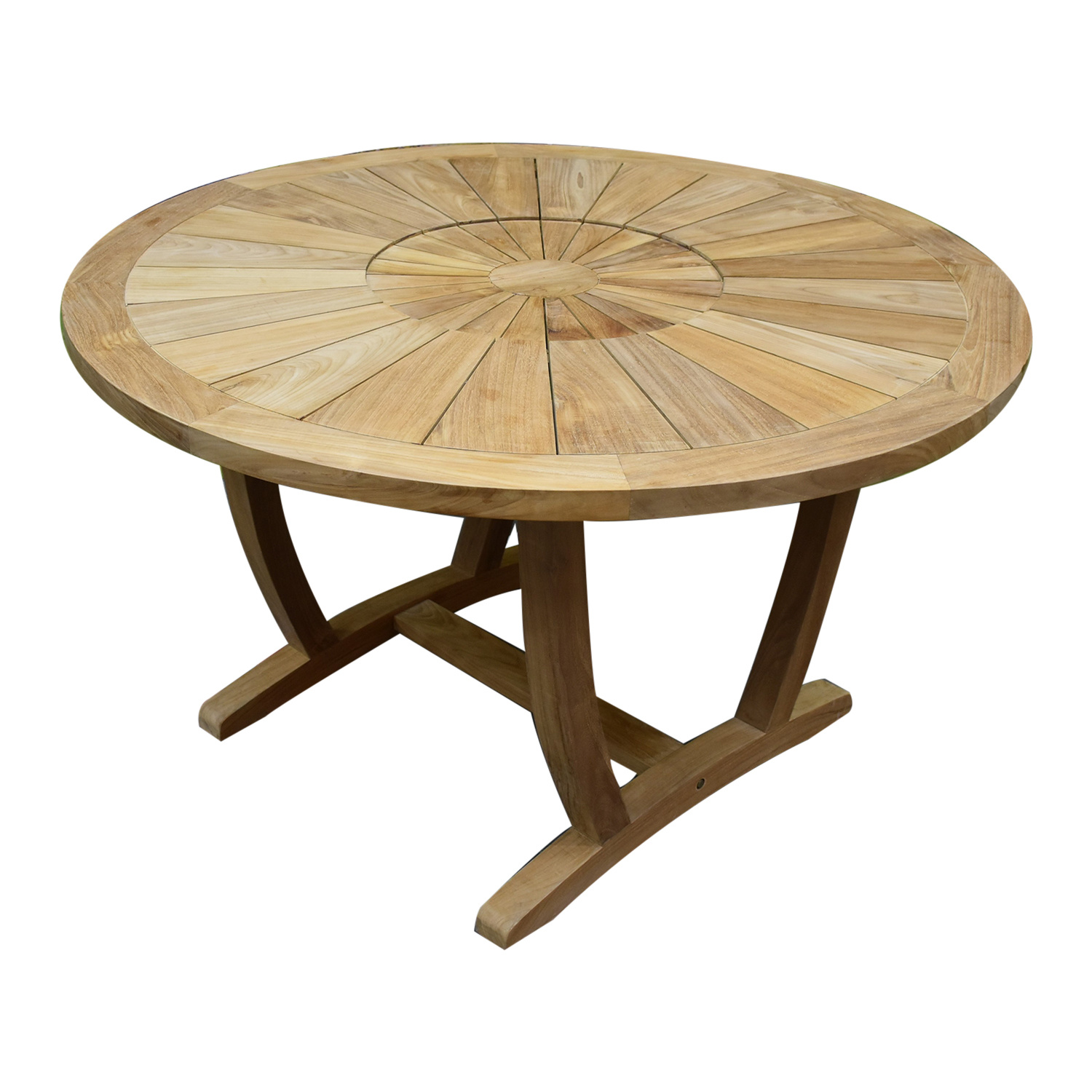 AVH-Collectie Lima dining tuintafel 130 cm rond teakhout