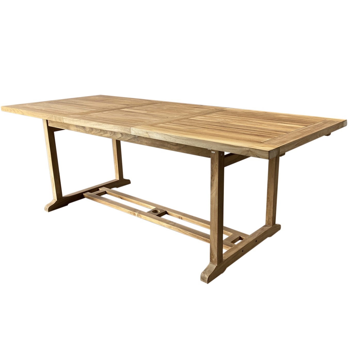 AVH-Collectie Rechthoekig uitschuifbare dining tuintafel 160-220x90xH76 cm bladdikte 4 cm teak