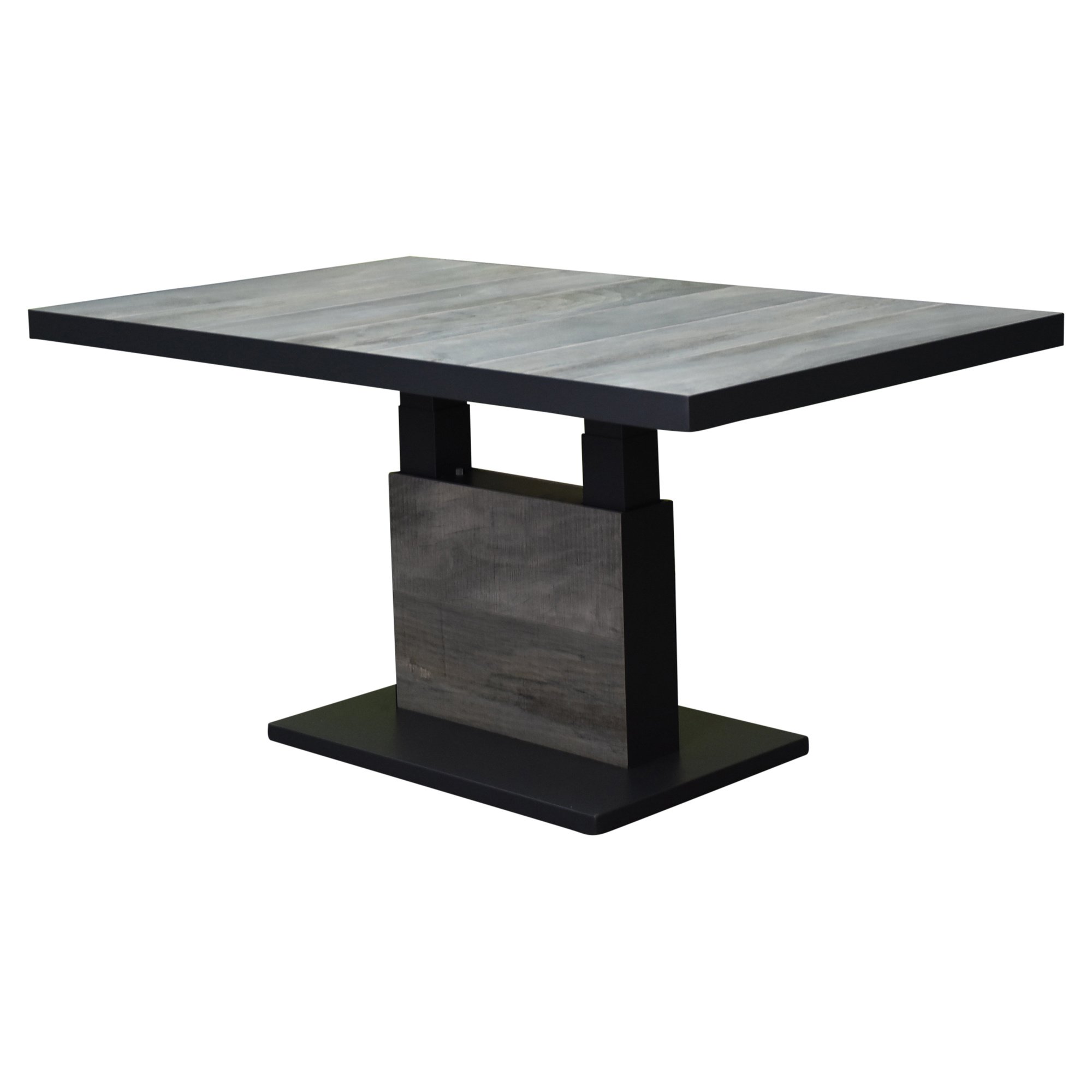 AVH-Collectie Vegas lounge-diningtafel 140x85xH51-74 cm in hoogte verstelbaar antraciet ceramic