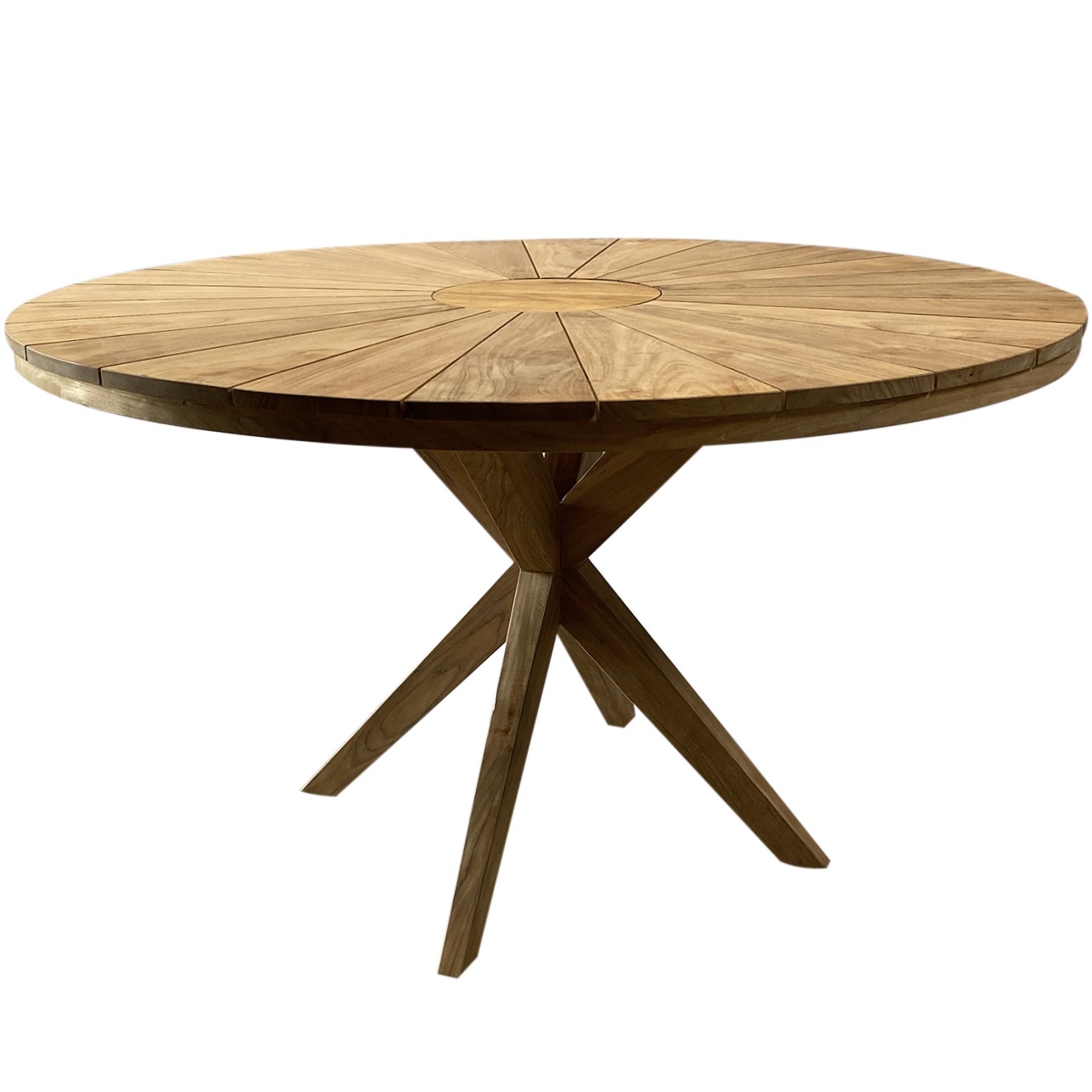AVH-Collectie Cairo dining tuintafel 130 cm rond teakhout