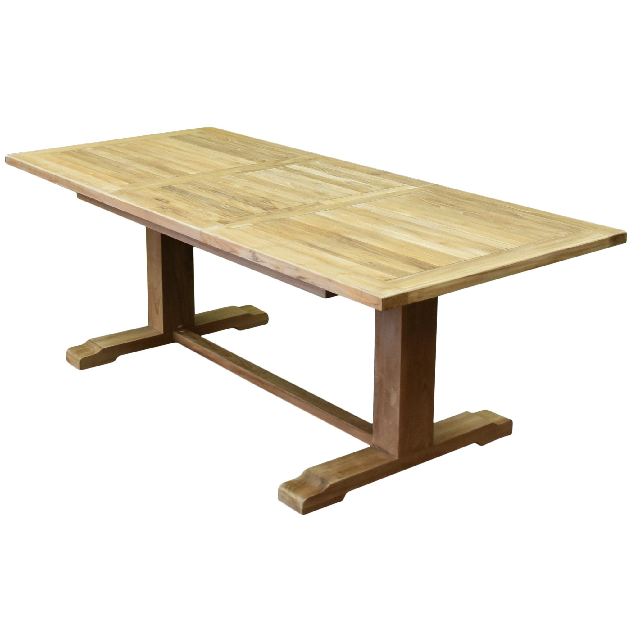 AVH-Collectie Geneva rechthoekig uitschuifbare dining tuintafel 160-220x100xH76 cm bladdikte 4 cm teak
