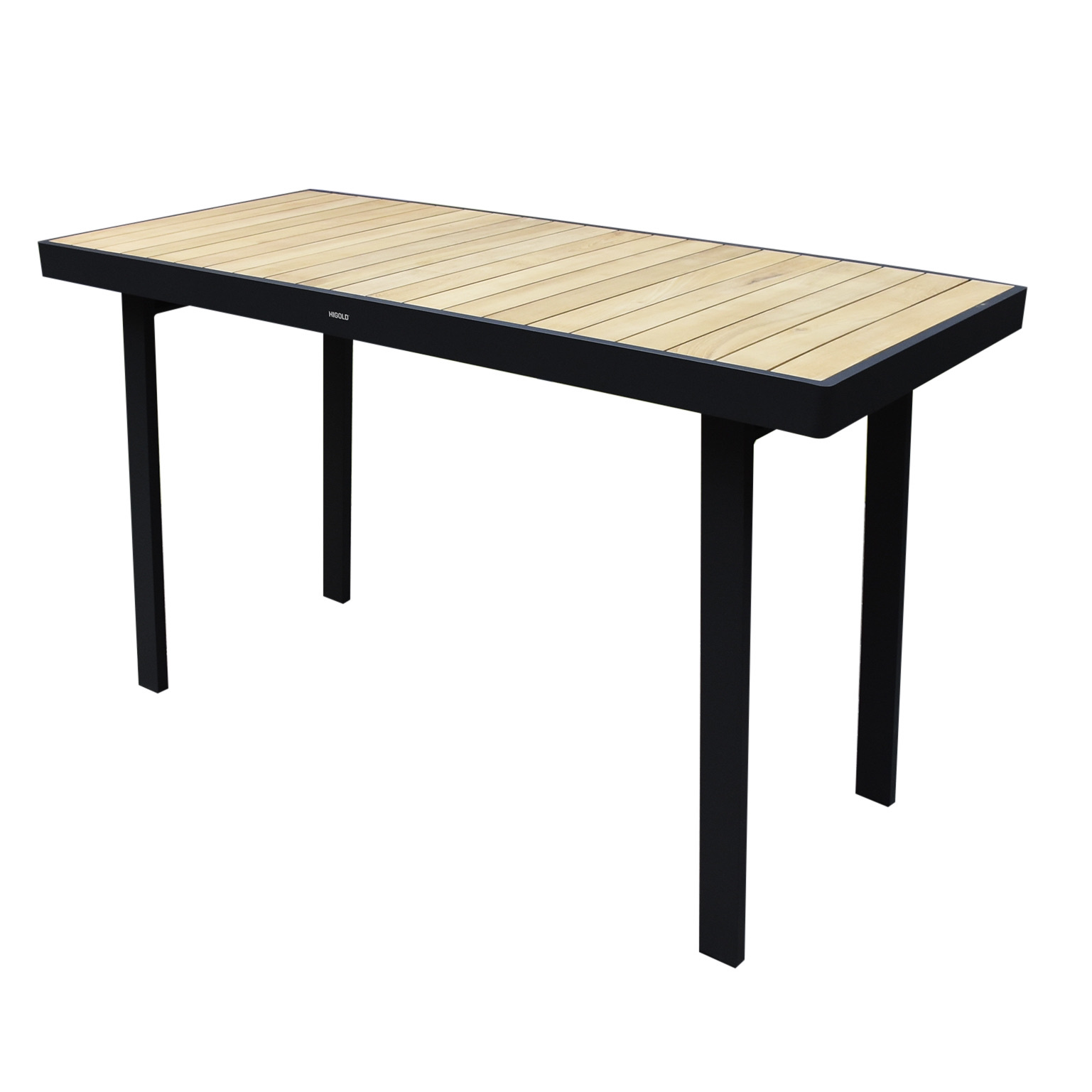 Higold York bartafel 180x82xH106,5 cm aluminium antraciet teak