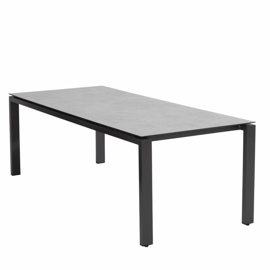 4 Seasons Outdoor Goa dining tuintafel 220x95xH75 cm HPL lichtgrijs aluminium 