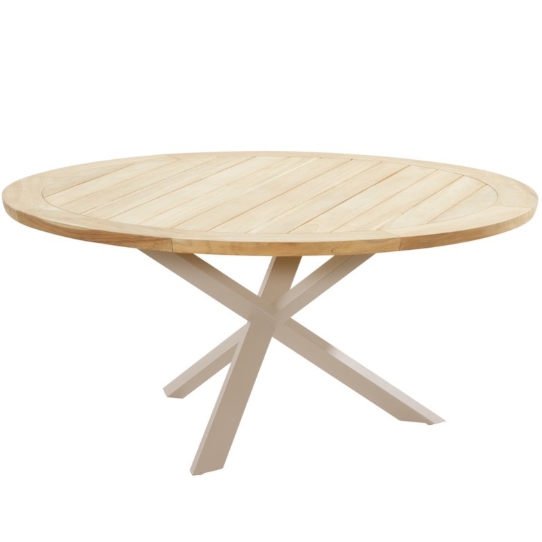 Taste 4SO Prado dining tuintafel 160øx75 cm rond teak latte 