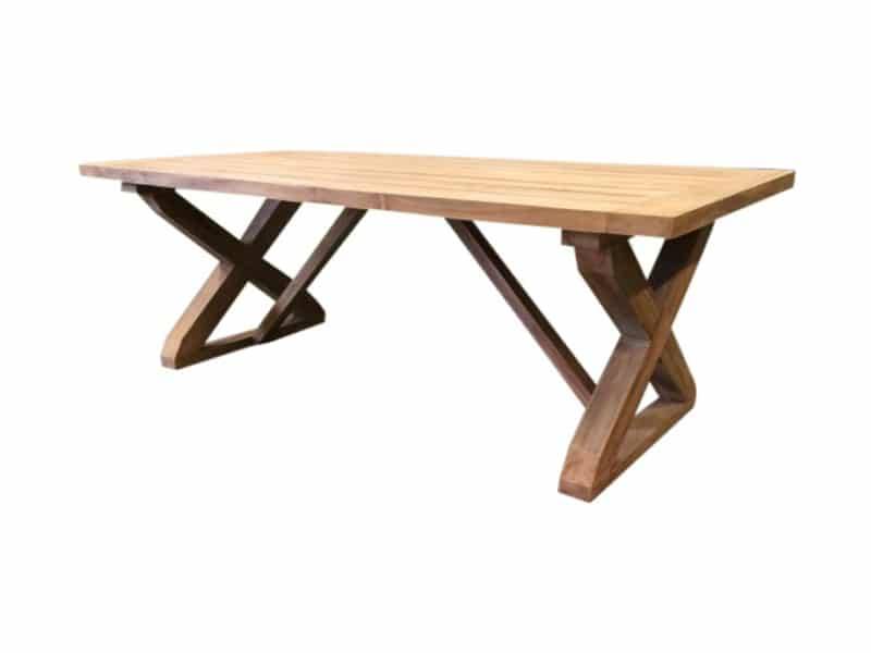 AVH-Collectie Minerva dining tuintafel 260x100xH77 cm teak geschoord