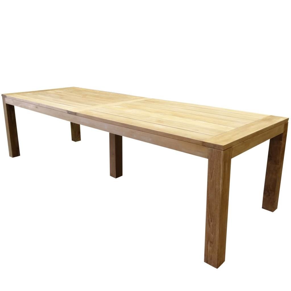 AVH-Collectie Krista dining tuintafel 300x100xH77,5 cm - poten 12 cm teak