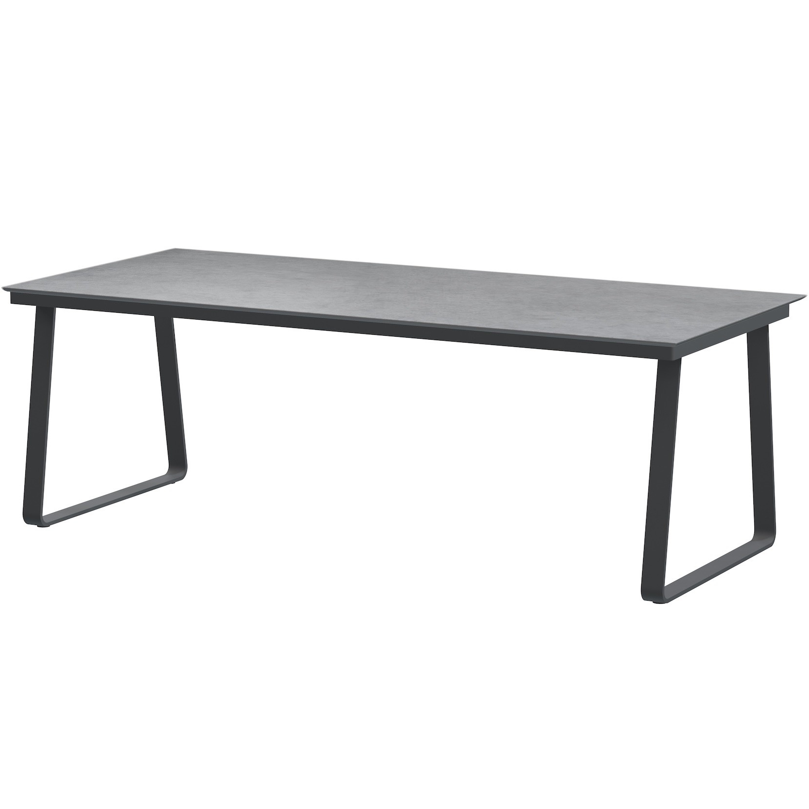 4 Seasons Outdoor Konos dining tuintafel met HPL blad donkergrijs 220x95xH75 cm 