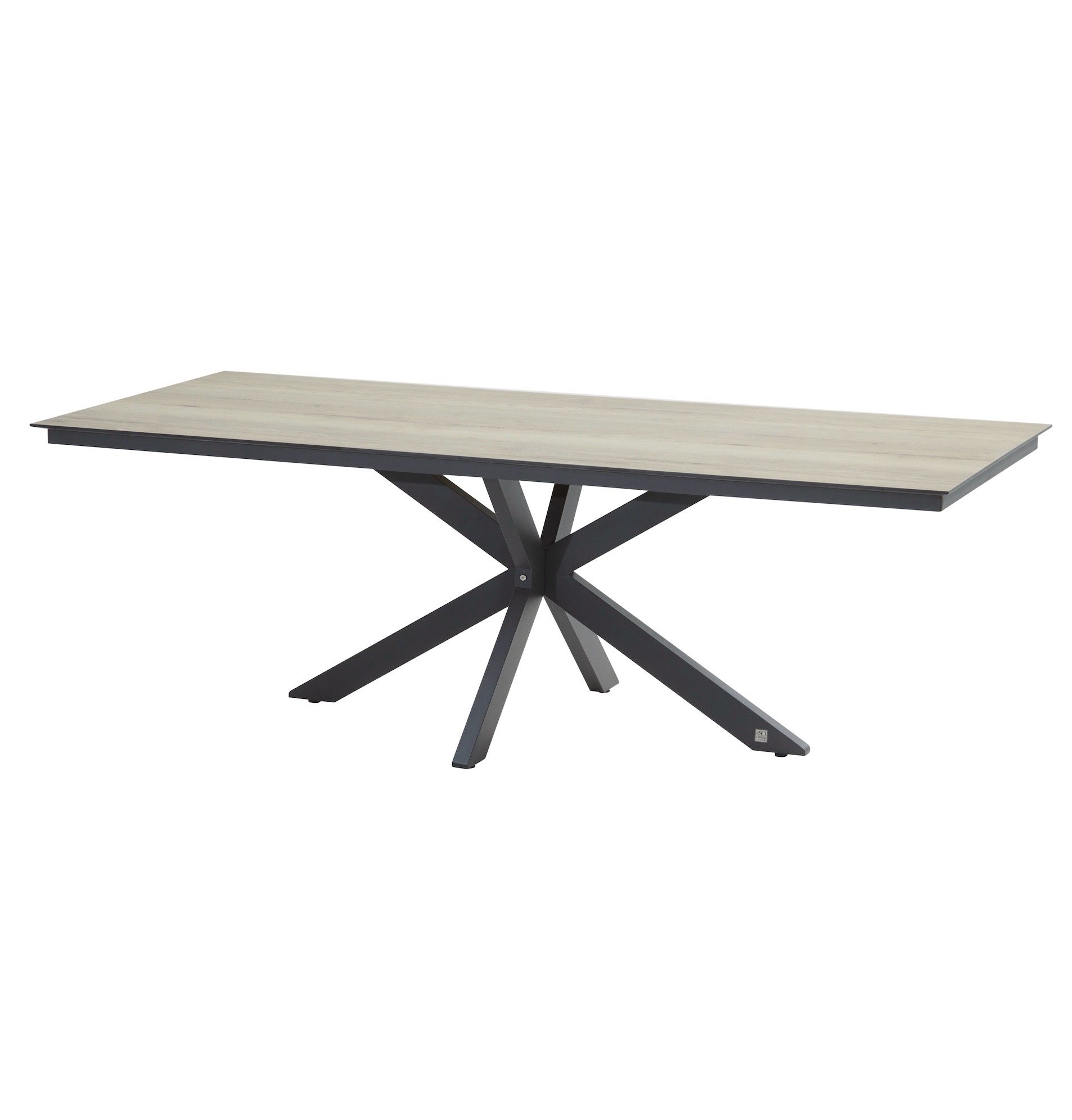 4 Seasons Outdoor Minerva dining tuintafel met Hpl houtlook blad 220x95xH75 cm 