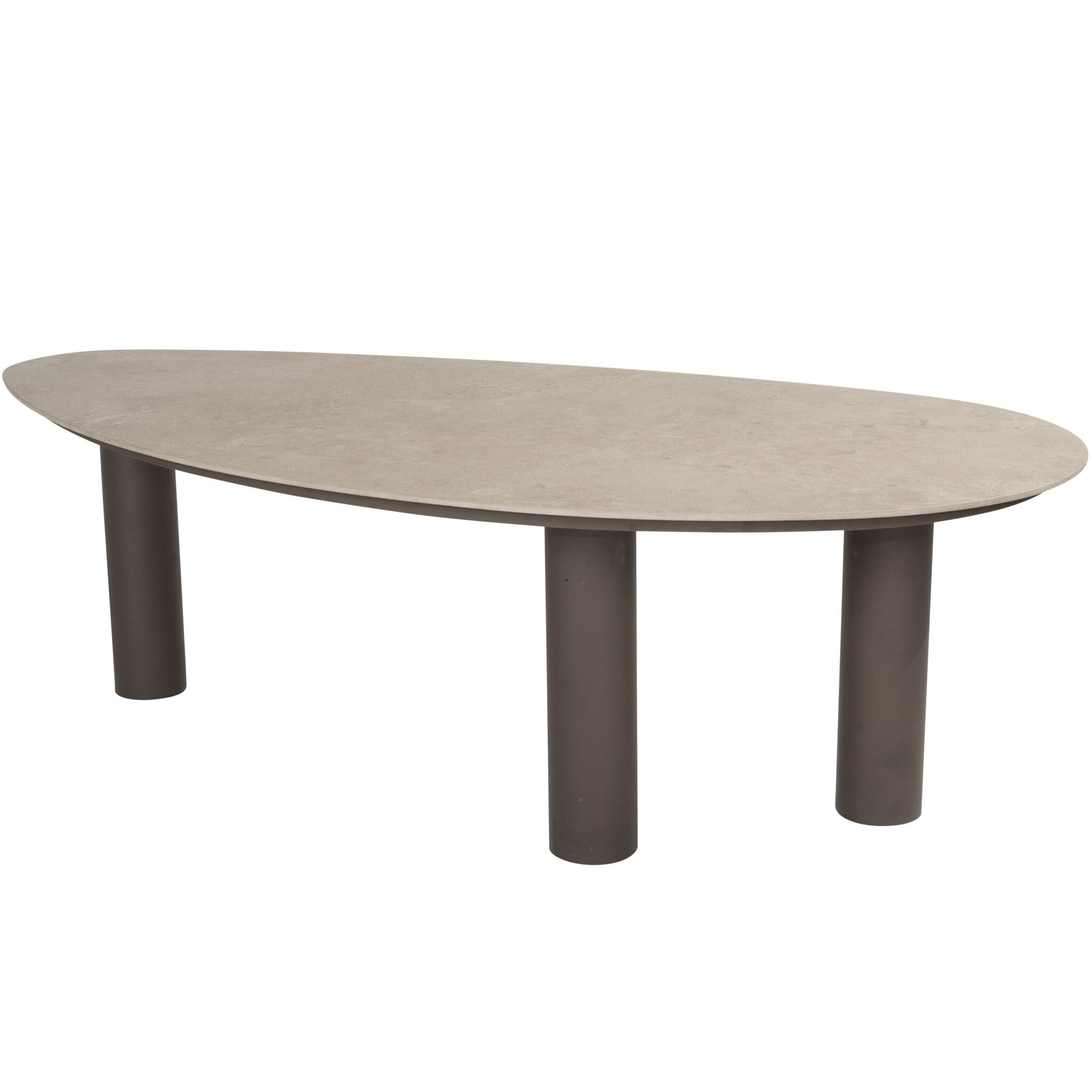 4 Seasons Outdoor Arizona dining tuintafel 240x130xH75 cm keramiek kiezelvorm 