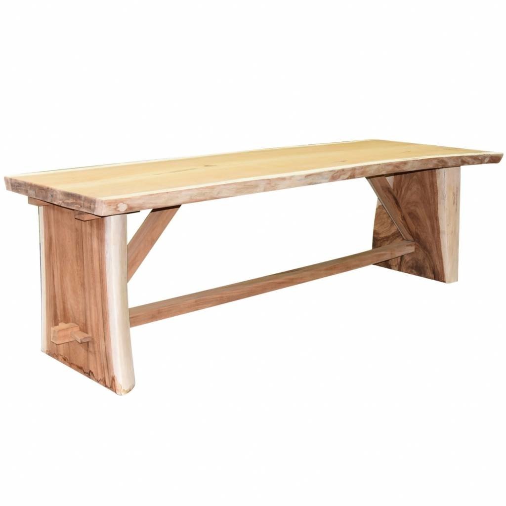 AVH-Collectie Boomstamtafel 400x120xH77,5 cm - bladdikte 10 cm geschoord