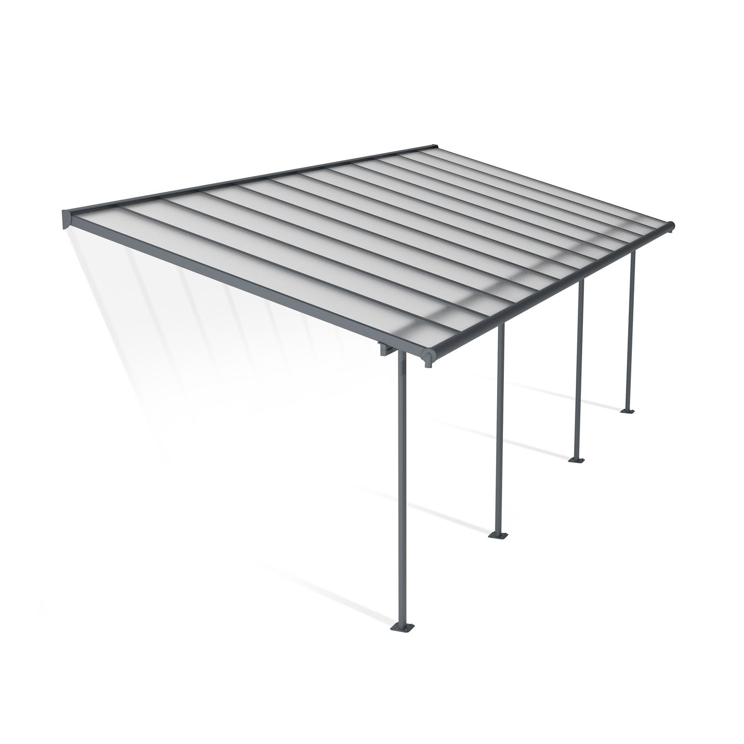 Canopia Palram |  - Terrasoverkapping Sierra - Donkergrijs - 3x7,4m