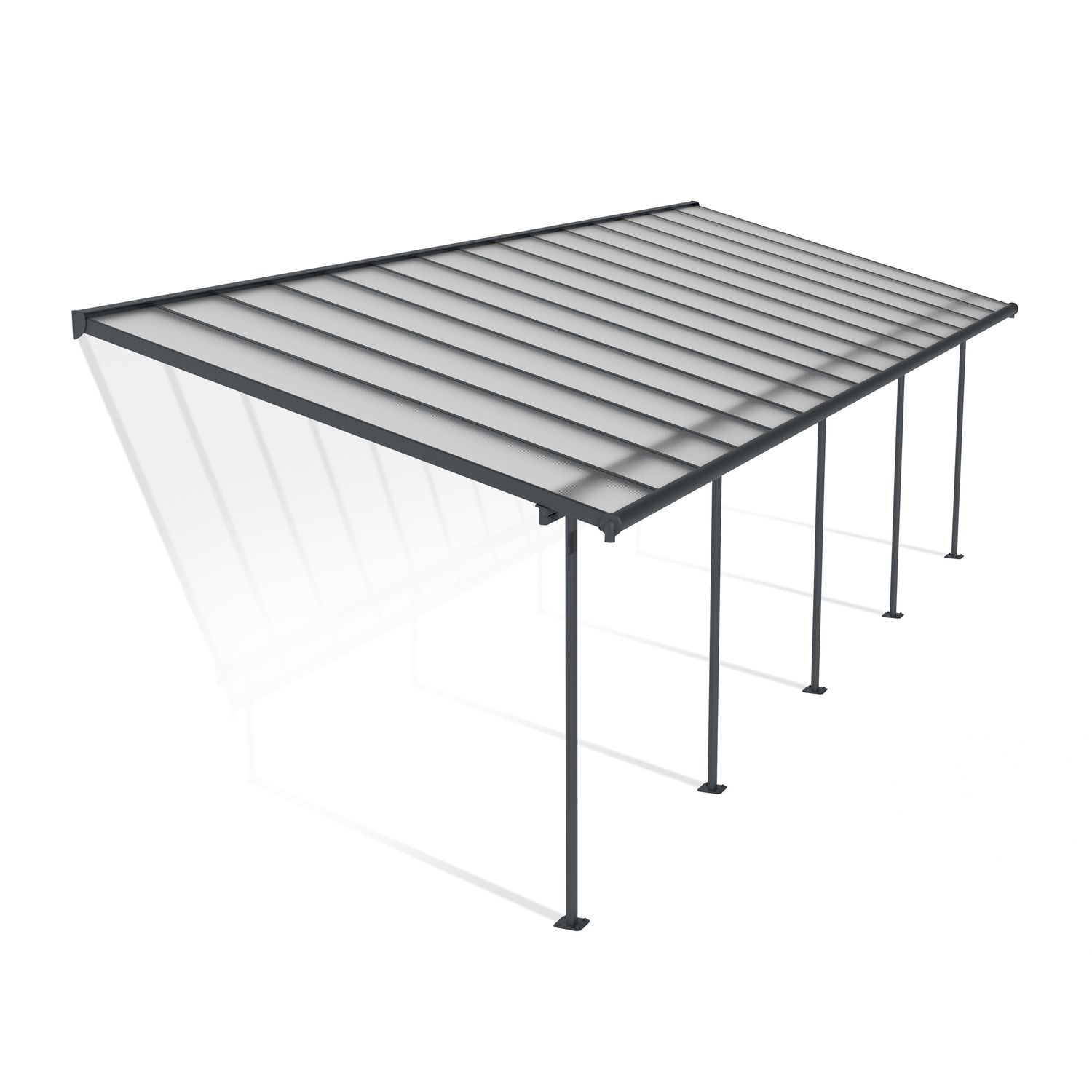 Canopia Palram |  - Terrasoverkapping Sierra - Donkergrijs - 3x9,2m