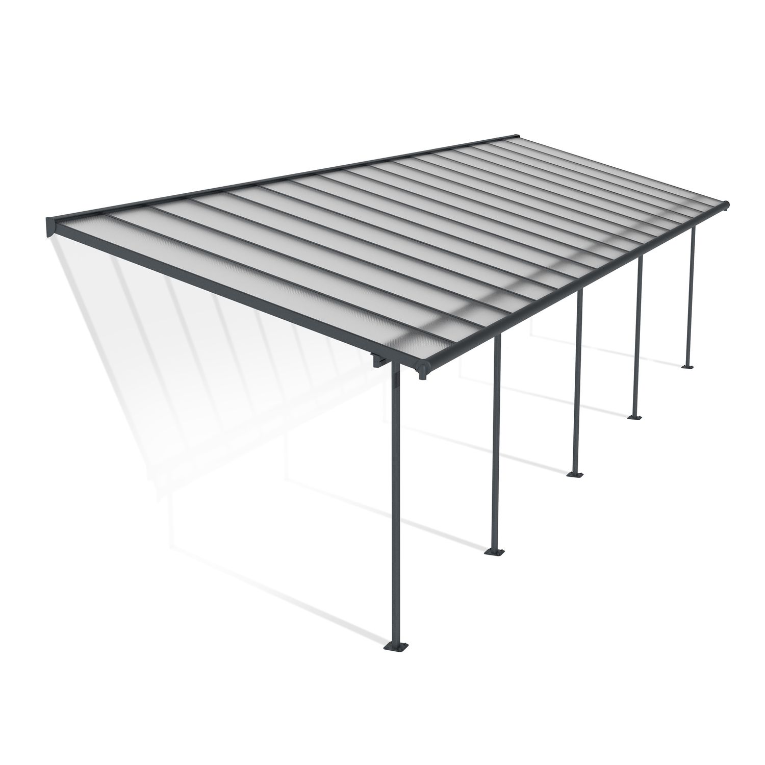 Canopia Palram |  - Terrasoverkapping Sierra - Donkergrijs - 3x10,4m