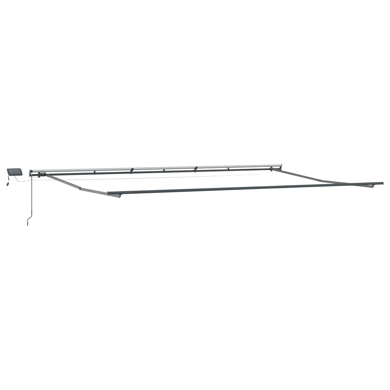 vidaXL Handmatige Inklapbare Luifel met LED Groen en Wit 600x300 cm