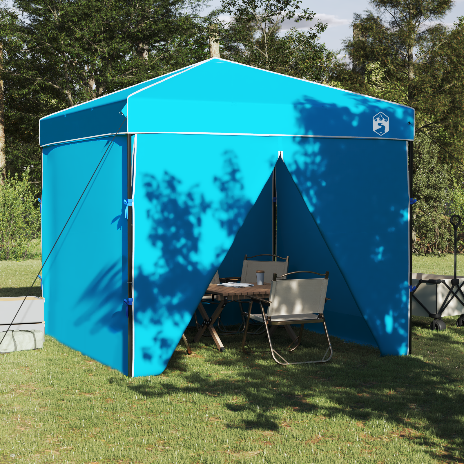 vidaXL Luifeltent Blauw 250 x 250 x 227 / 236 / 245 cm Oxford stof
