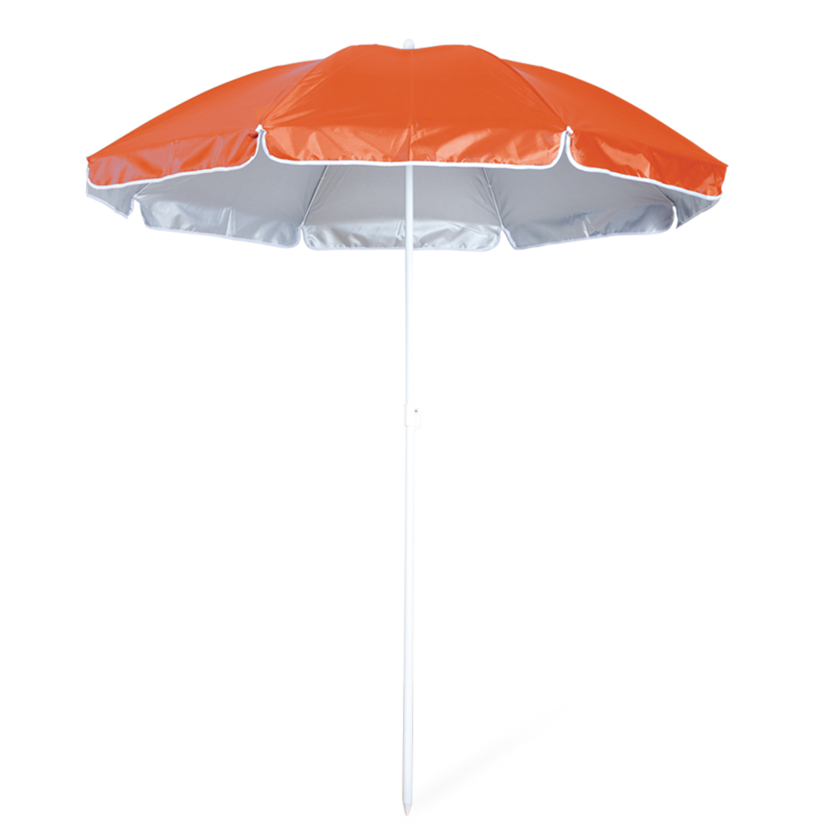Merkloos Strand Parasol Lima - D150 cm - oranje - opvouwbaar - verstelbare hoogte - met opbergtas -