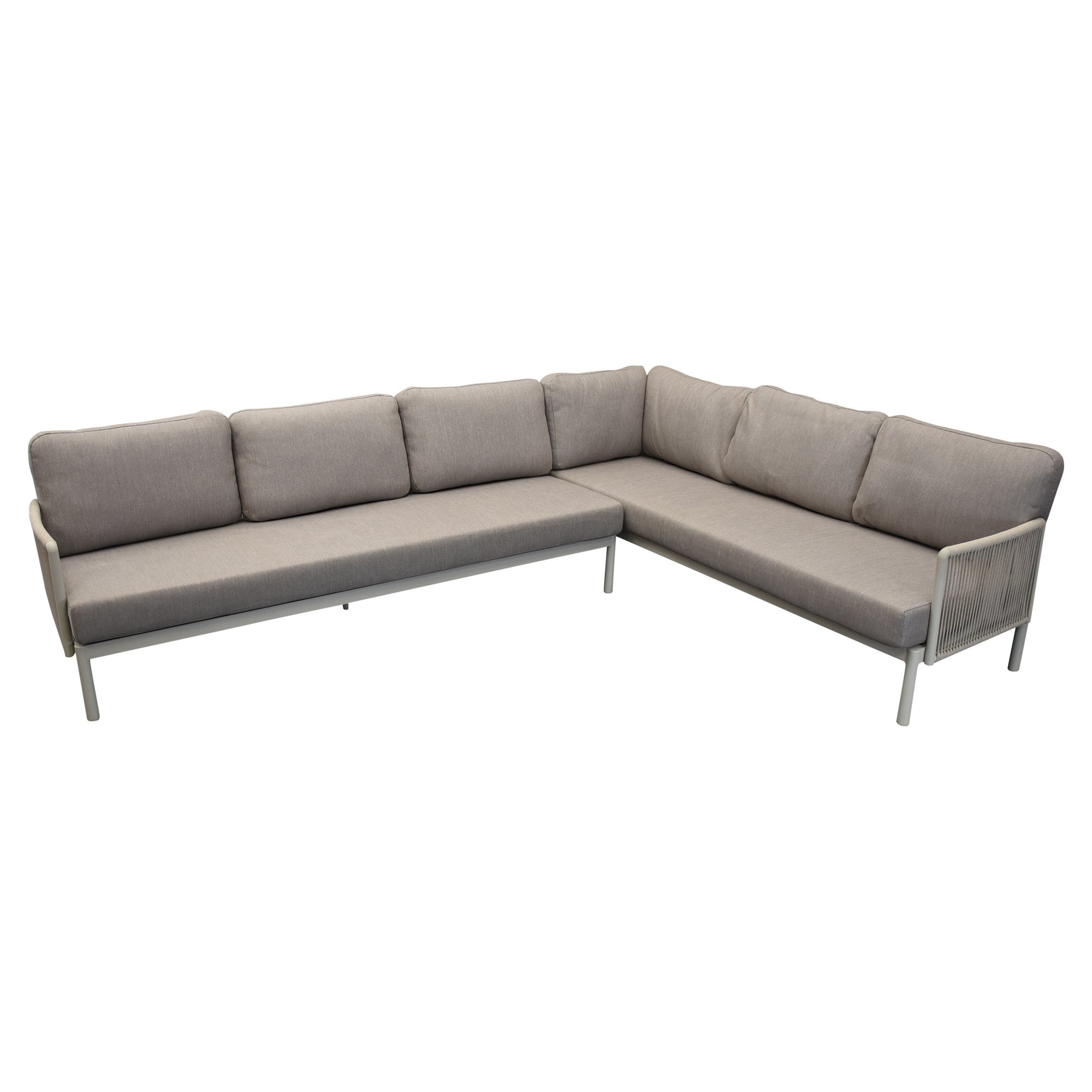AVH-Collectie Joshua hoek loungeset 2 delig aluminium latte