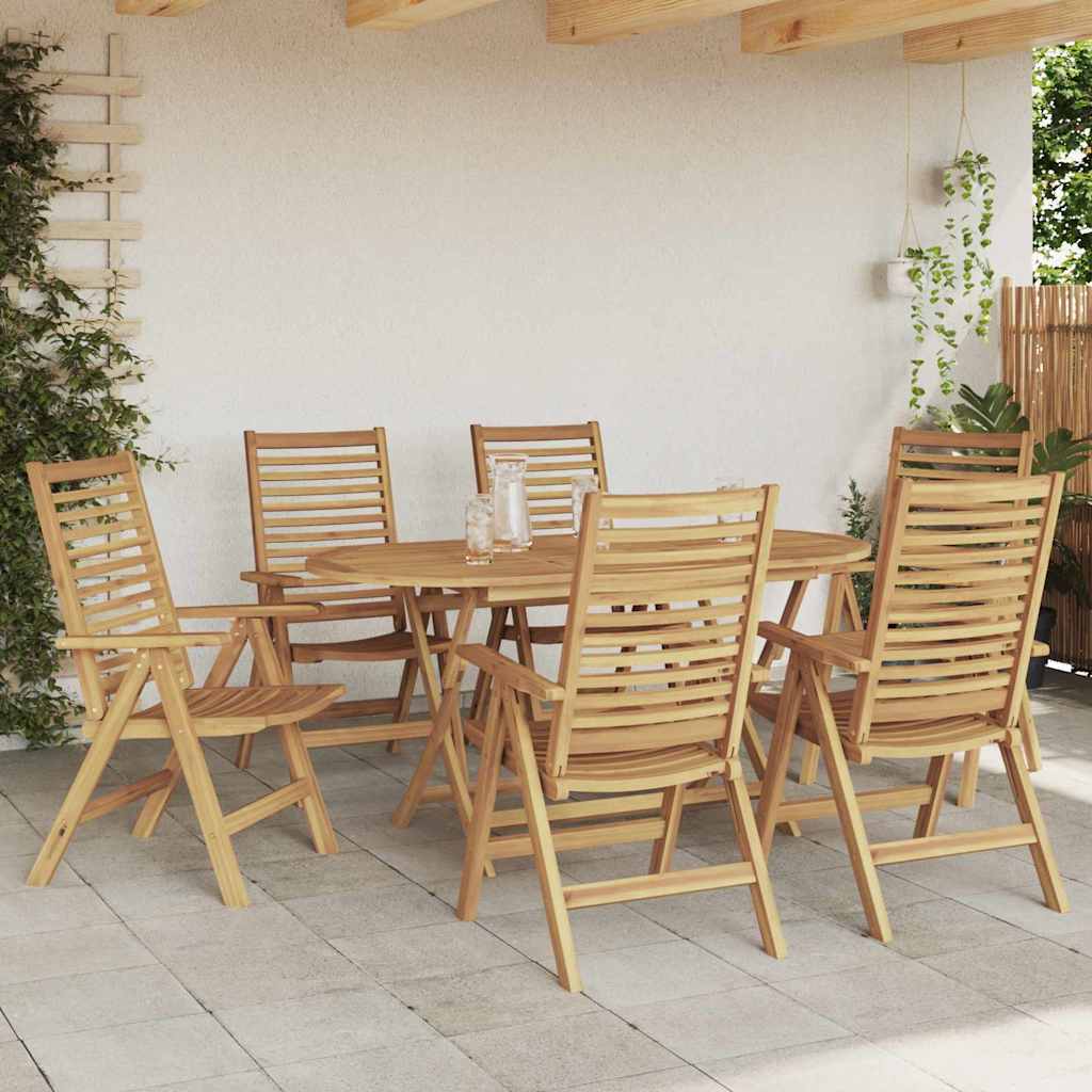 vidaXL Opvouwbare Tuinstoelen Set van 6 van Massief Teakhout