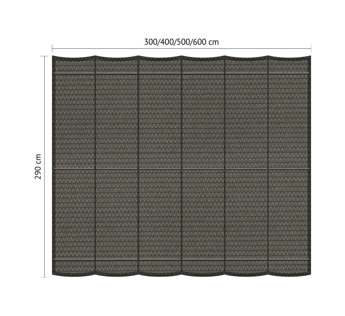 Shadow comfort Harmonicadoek B 2,90 x L 4,00 m Cool Grey - 