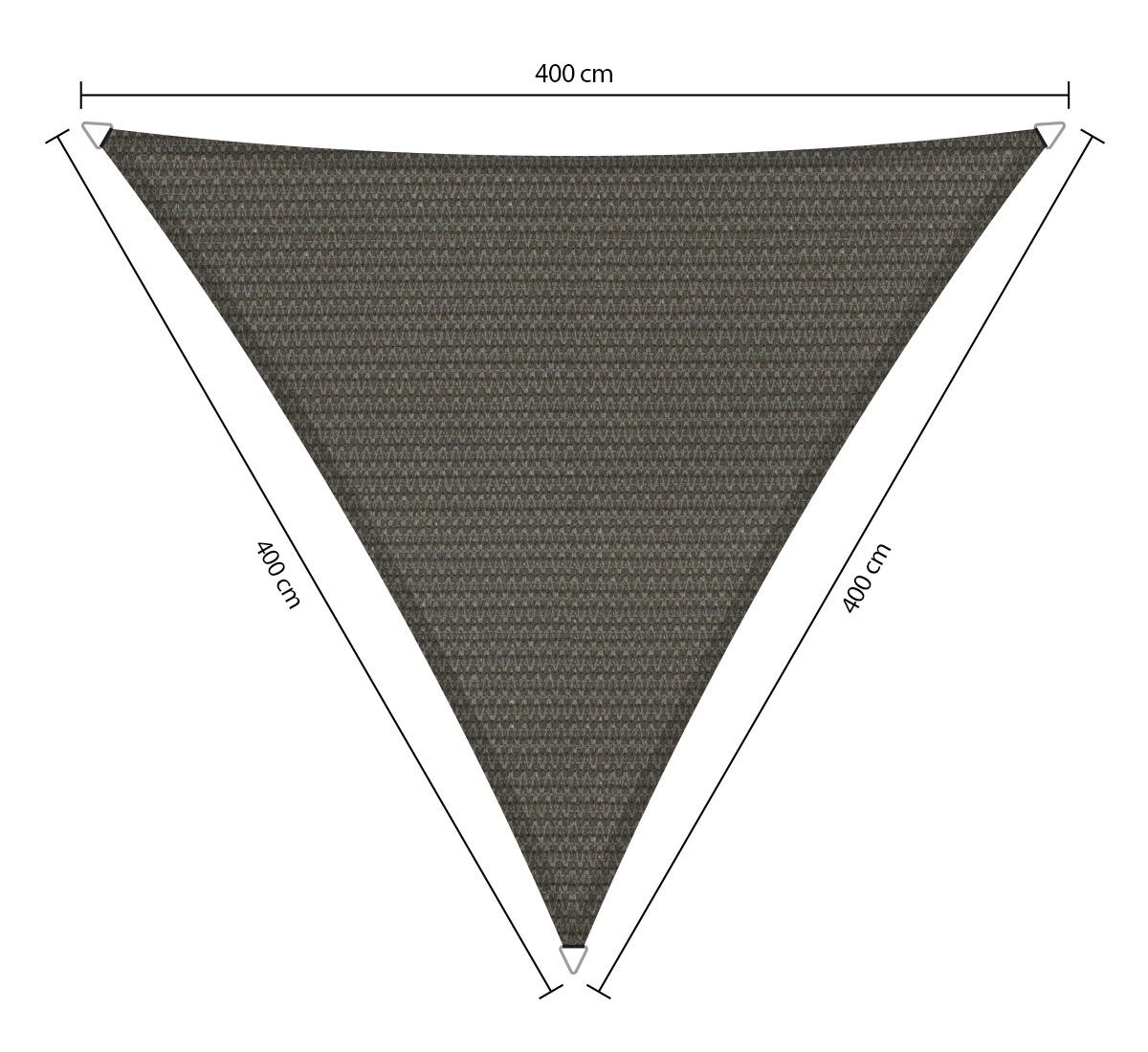 Shadow comfort Driehoek 4,00x4,00x4,00 m Cool Grey - 