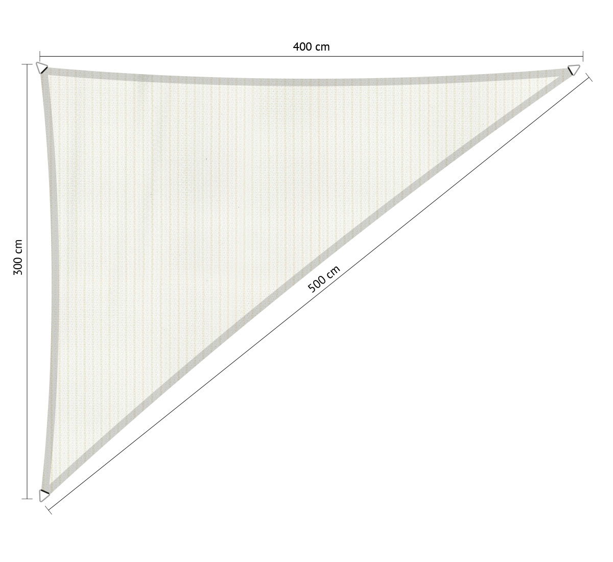 Shadow comfort Driehoek 90 3,00x4,00x5,00 m Arctic White - 
