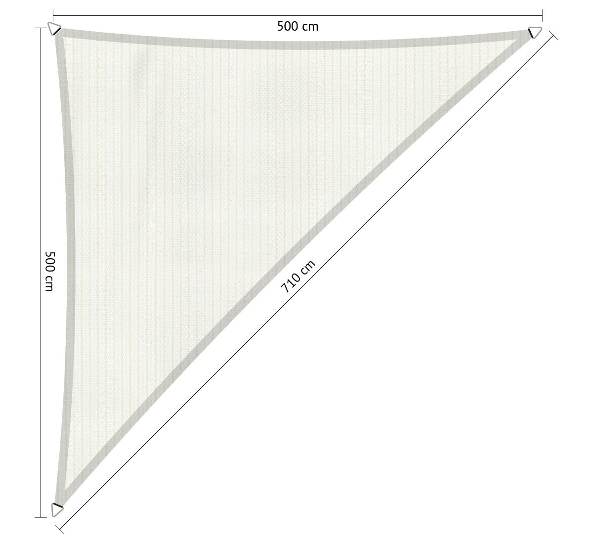 Shadow comfort Driehoek 90 5,00x5,00x7,10 m Arctic White - 