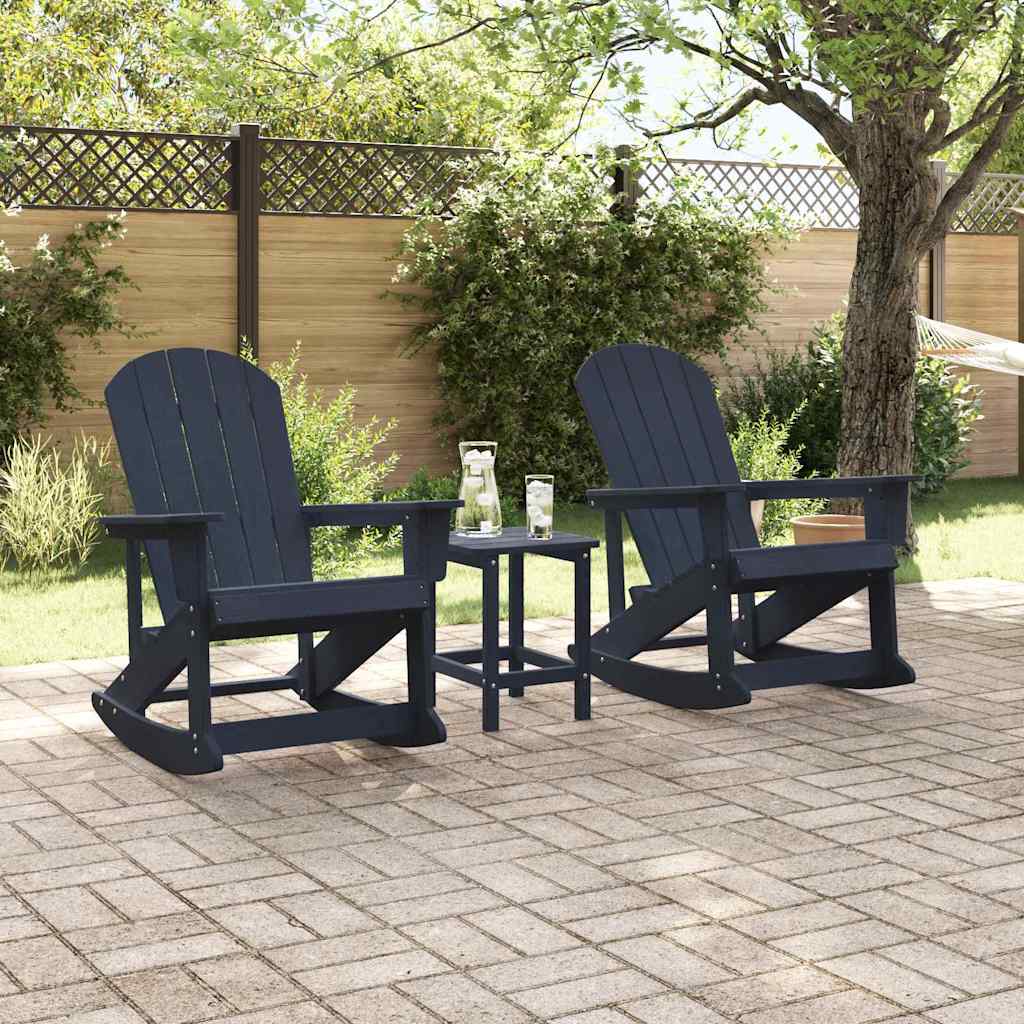 vidaXL Adirondack Schommeltjes 2 pcs Marineblauw HDPE