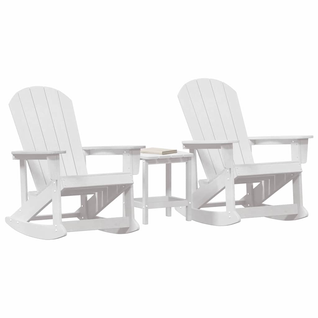 vidaXL Tuin Lounge Set 3 pcs Wit HDPE
