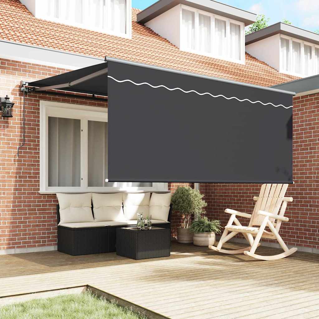 vidaXL Inklapbaar Zonnescherm Grijs en antraciet 300 x 250 cm