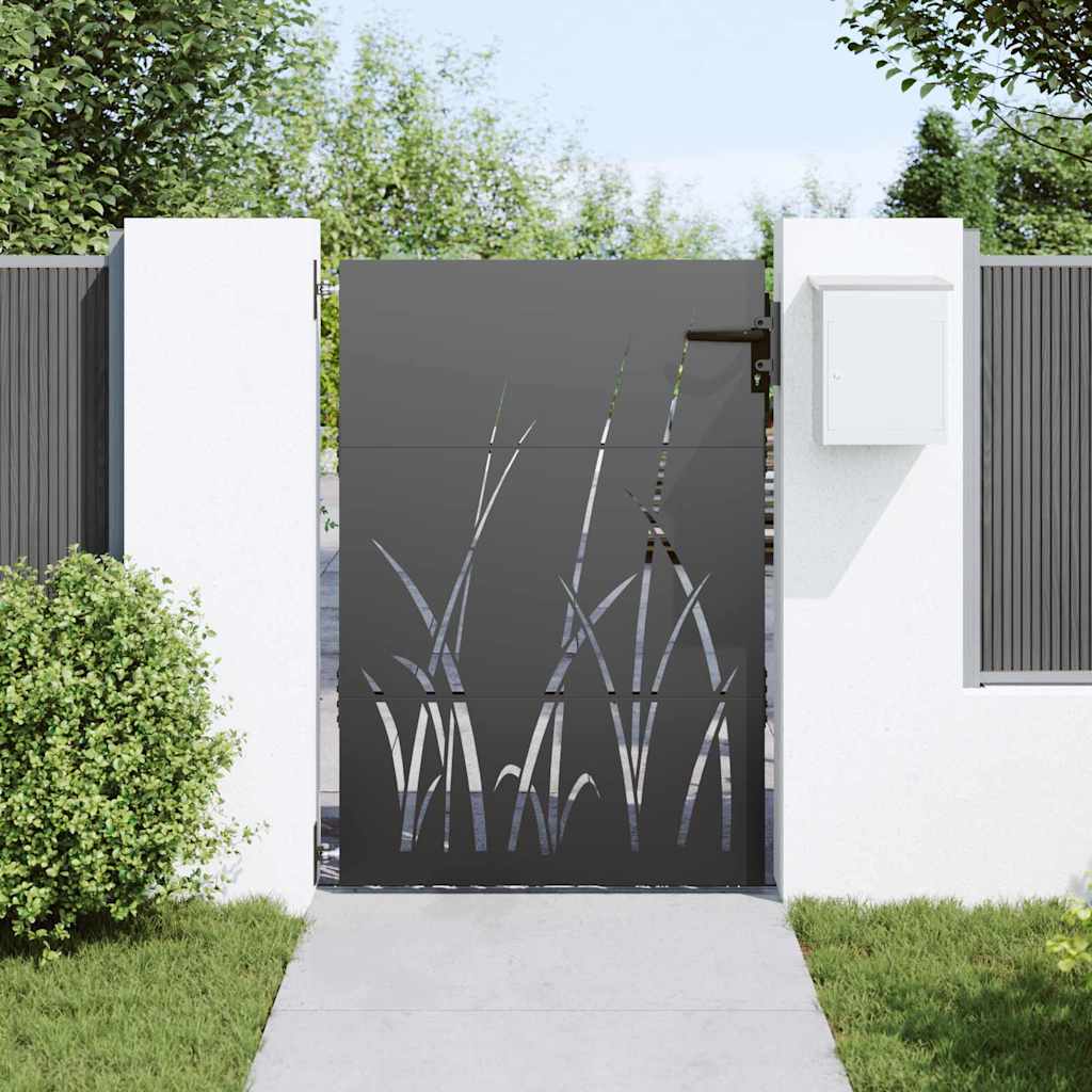 vidaXL Tuinpoort, Tuinpoort 85x150 cm Corten Staal Grast ontwerp, Tuinpoort 85x150 cm Corten Staal Gras Ontwerp