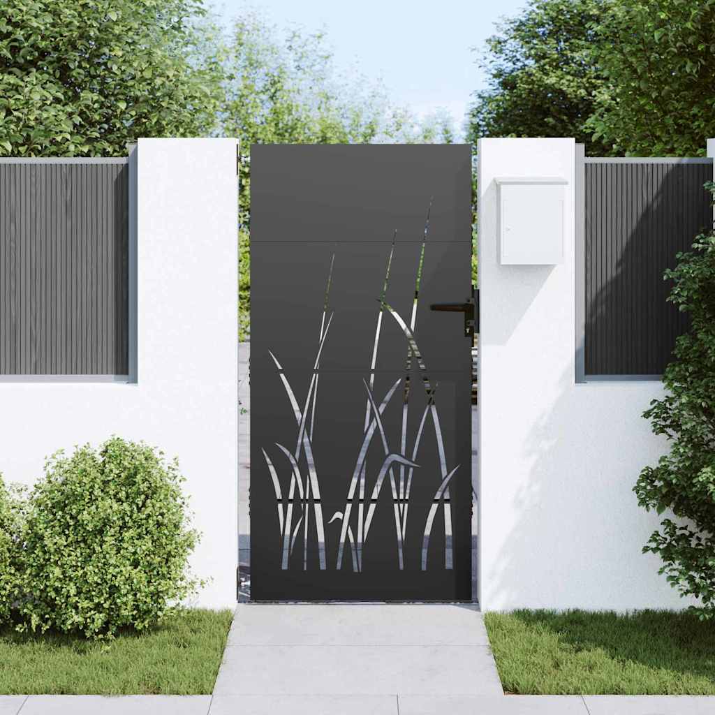 vidaXL Tuinpoort, Tuinpoort 85x150 cm Corten Staal Grast ontwerp, Tuinpoort 85x150 cm Corten Staal Gras Ontwerp