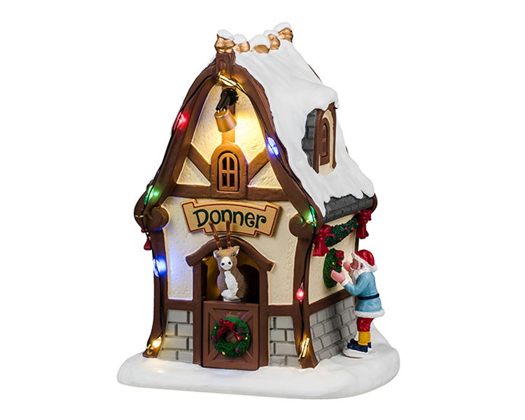 Donner's Den 12x14x19 cm Kersthuisje - 