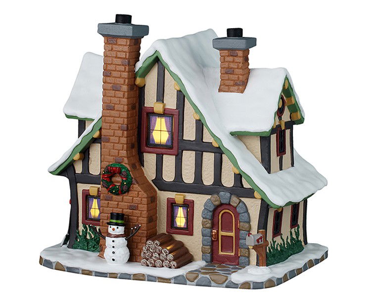 Kerstdorpminiatuur Winter Holiday Lodge 16x22x25 cm - 