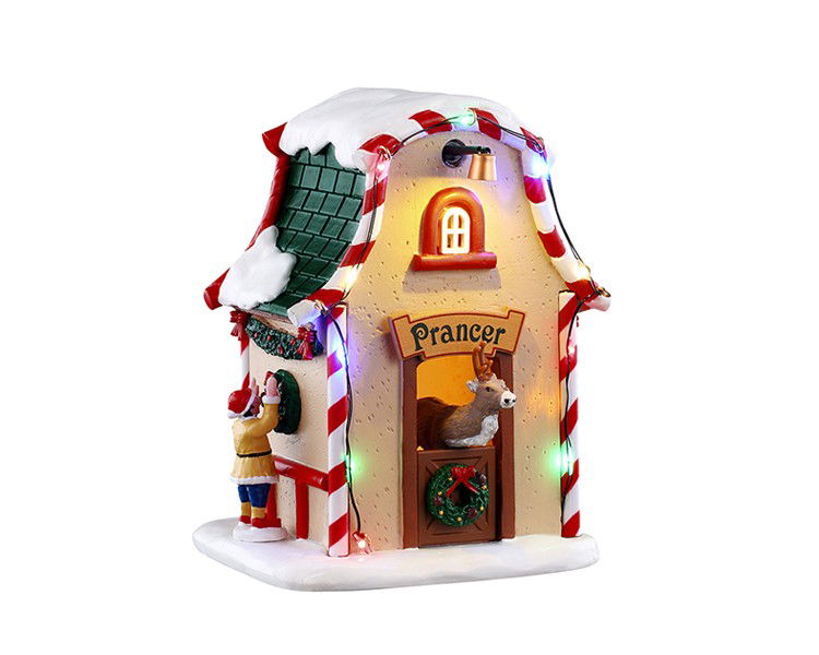 Lemax Kerstdorpminiatuur Prancer's Den 13x14x18 cm - 