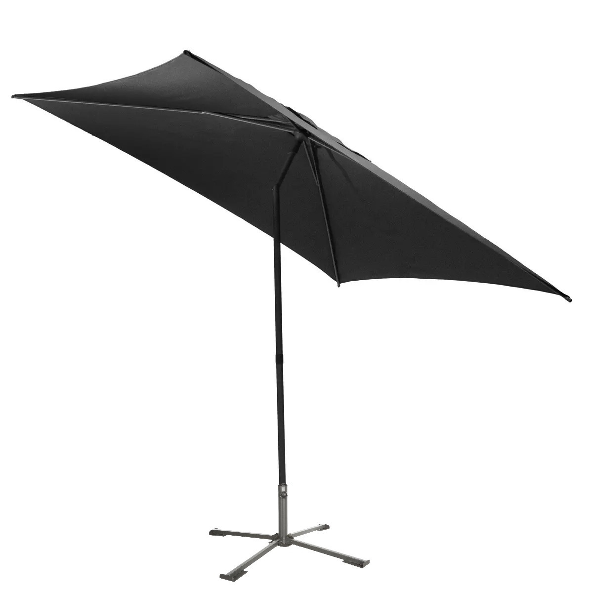 Hesperide Hespiride tuin terras Parasol Joya - antraciet - D250 x H229 cm - Steel mm - met kruisvoet -
