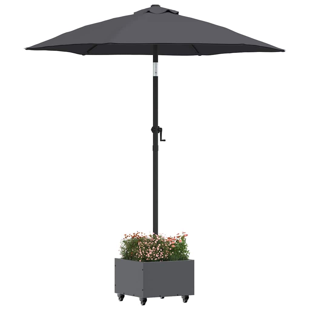 vidaXL Parasolbasis met plantenbak Antraciet 45 x 45 x 45 cm Staal