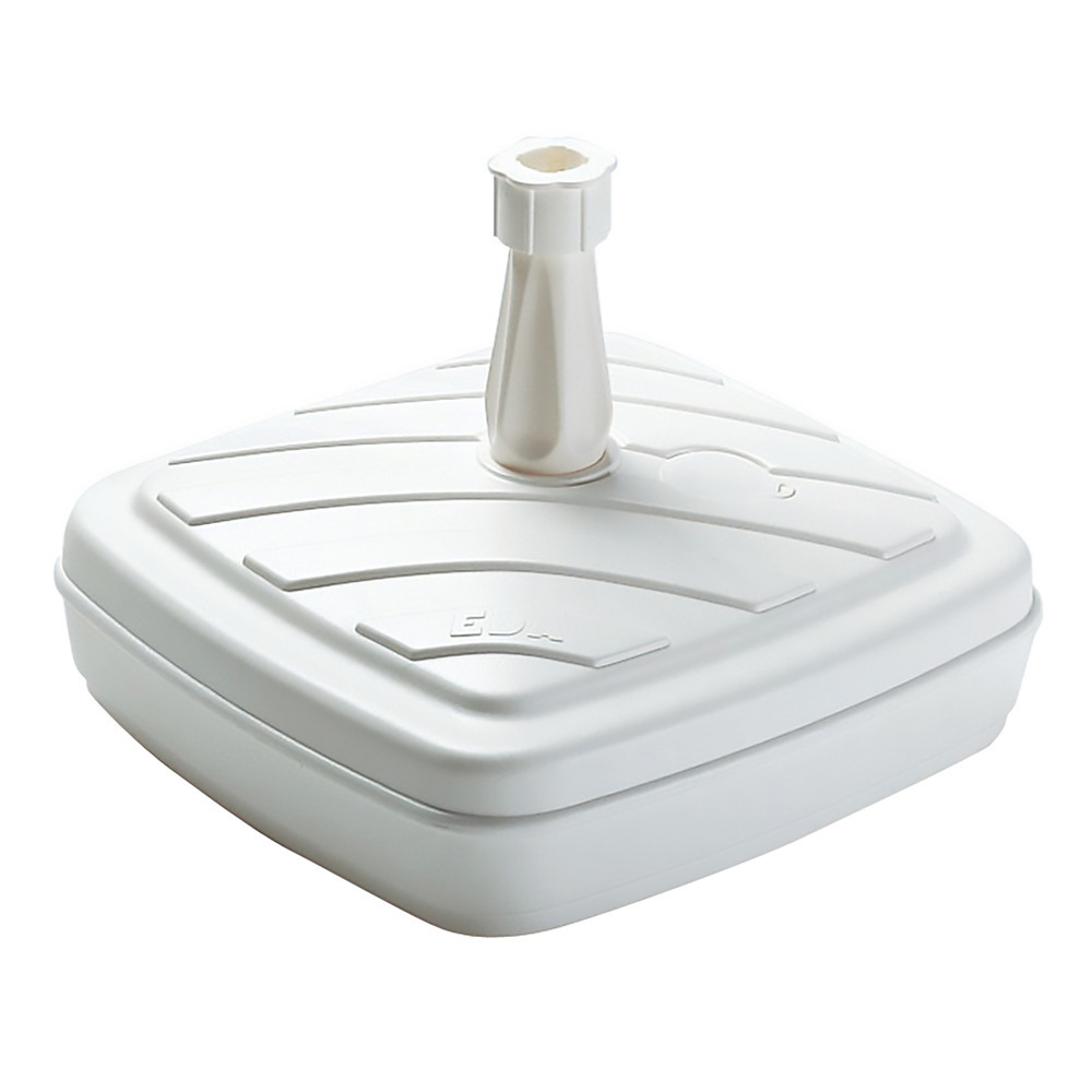 EDA parasolvoet - wit - kunststof - cm - 14 liter - Steeldikte 1,8 tot 3,2 cm - vierkant -