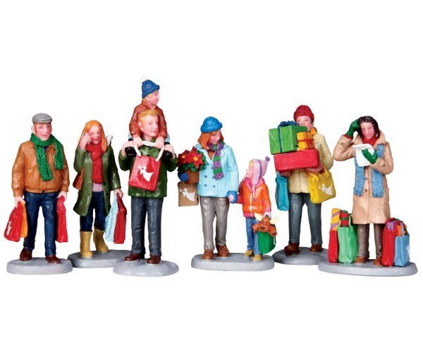 Lemax Holiday shoppers - 