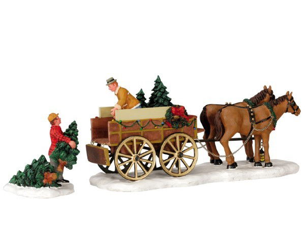 Lemax Christmas tree wagon - 