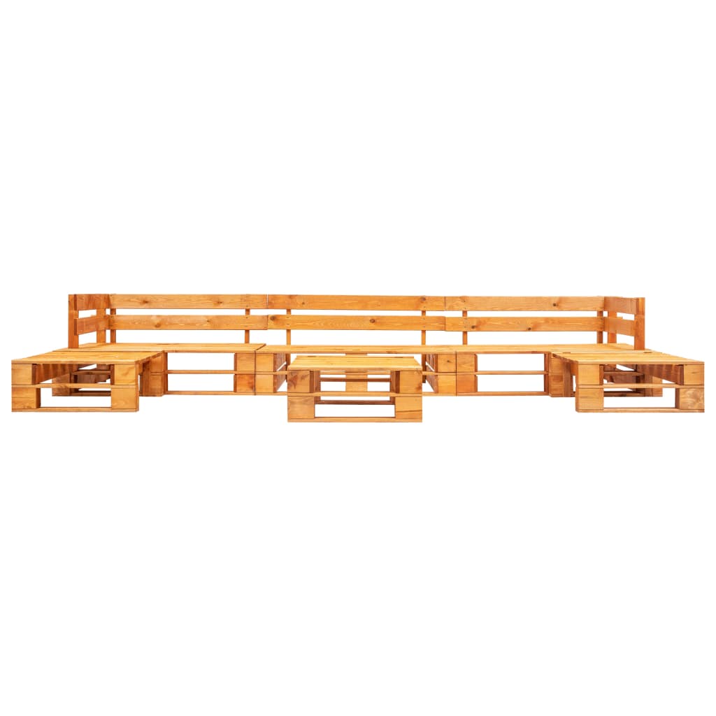 vidaXL 6-delige Loungeset pallet hout honingbruin
