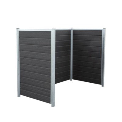 Trendyard Kliko Ombouw Composiet - Leigrijs - 2 Containers - Artura 1 - In Beton