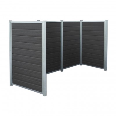 Trendyard Kliko Ombouw Composiet - Leigrijs - 3 Containers - Artura 2 - In Beton